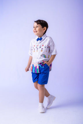 Conjunto Miss cherry Meninos - Lapis Aquarela Azul ABC - Estilo Delicado para o Dia a Dia | Bebeloo Kids