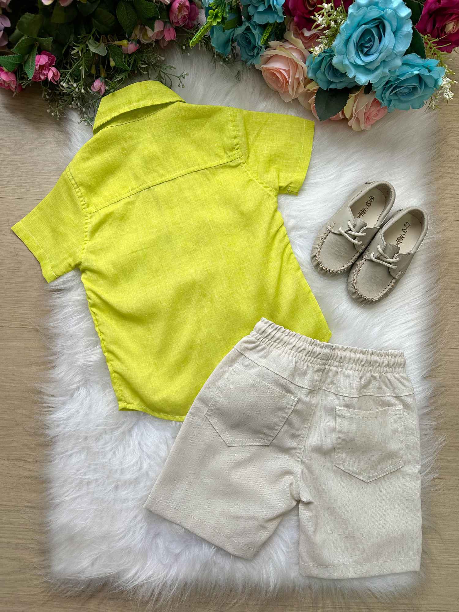 Conjunto Meninos Lucas Banana Club Shorts Camisa Verde Lima - Estilo Delicado para o Dia a Dia | Bebeloo Kids