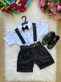 Conjunto Miss Cherry Meninos Social Shorts Ravi Preto - Estilo Delicado para o Dia a Dia | Bebeloo Kids