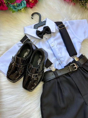Conjunto Miss Cherry Meninos Social Shorts Ravi Preto - Estilo Delicado para o Dia a Dia | Bebeloo Kids
