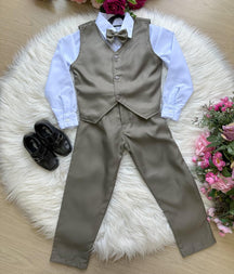 Conjunto Miss Cherry Social Leonardo Colete Verde Militar - Estilo Delicado para o Dia a Dia | Bebeloo Kids