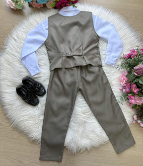 Conjunto Miss Cherry Social Leonardo Colete Verde Militar - Estilo Delicado para o Dia a Dia | Bebeloo Kids
