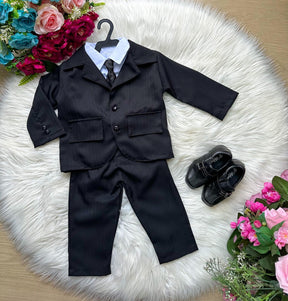 Conjunto Miss Cherry Social Terno Matheus Preto - Estilo Delicado para o Dia a Dia | Bebeloo Kids