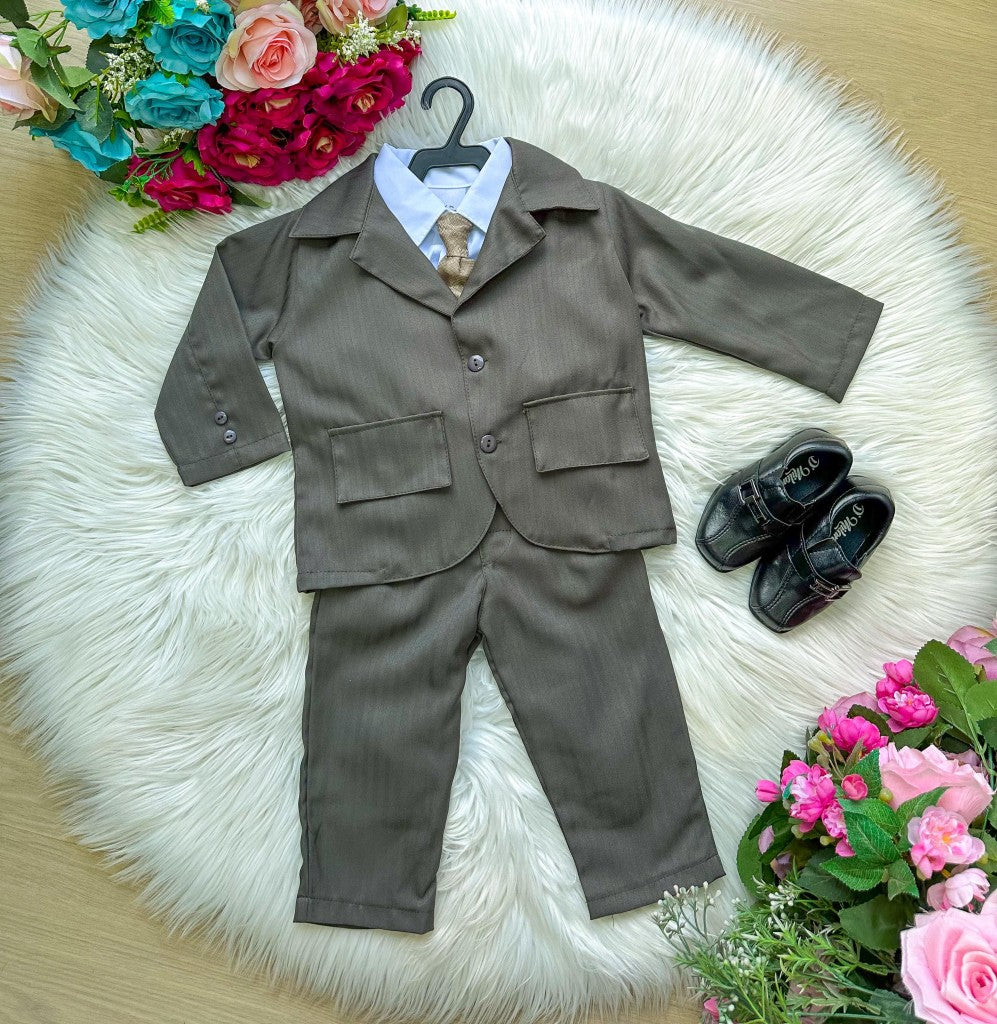 Conjunto Miss Cherry Social Terno Matheus Verde Militar - Estilo Delicado para o Dia a Dia | Bebeloo Kids