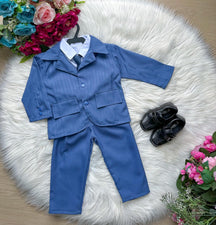 Conjunto Miss Cherry Social Terno Gael Azul - Estilo Delicado para o Dia a Dia | Bebeloo Kids