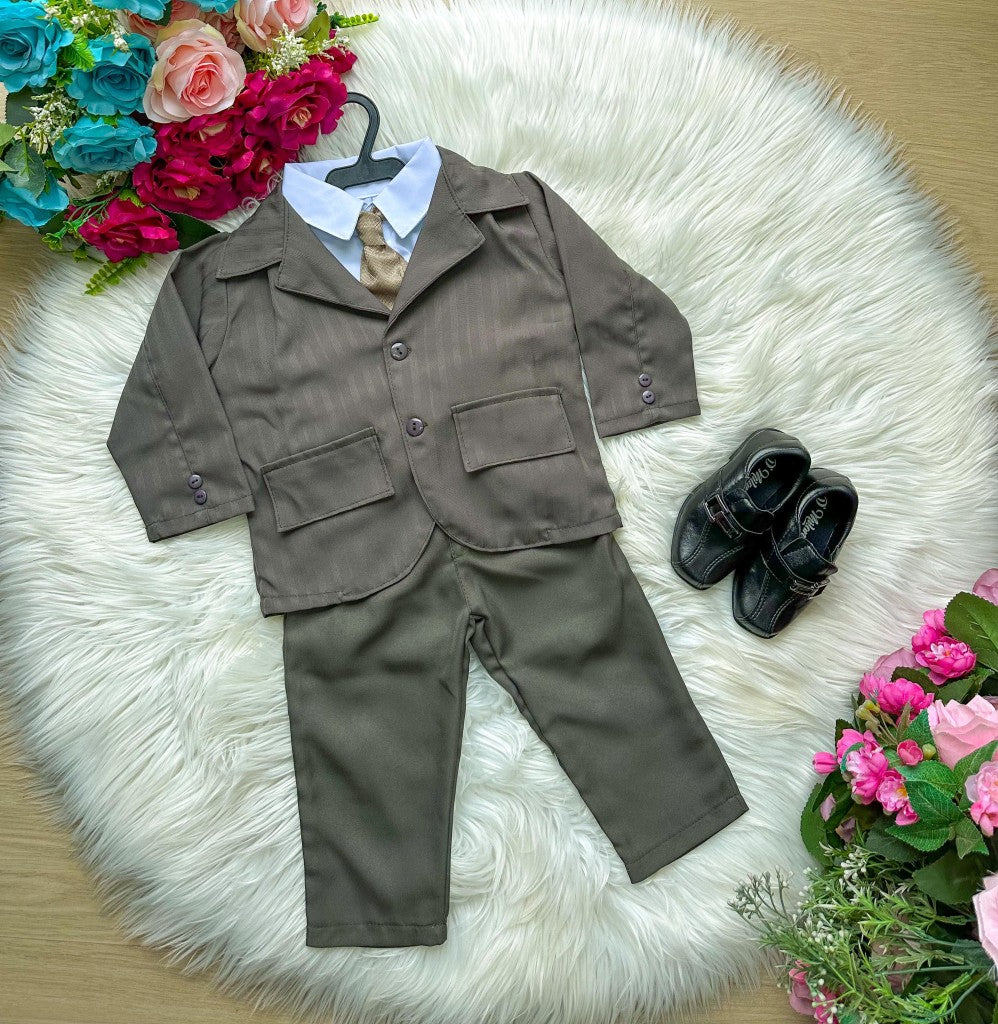Conjunto Miss Cherry Social Terno Gael Verde Militar - Estilo Delicado para o Dia a Dia | Bebeloo Kids