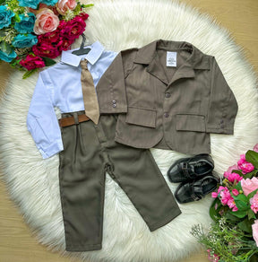 Conjunto Miss Cherry Social Terno Gael Verde Militar - Estilo Delicado para o Dia a Dia | Bebeloo Kids