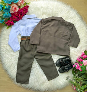 Conjunto Miss Cherry Social Terno Gael Verde Militar - Estilo Delicado para o Dia a Dia | Bebeloo Kids