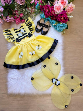 Romper/Vestido Princesa Abelha - Abelinha - Leveza e Elegância para Meninas | Bebeloo Kids