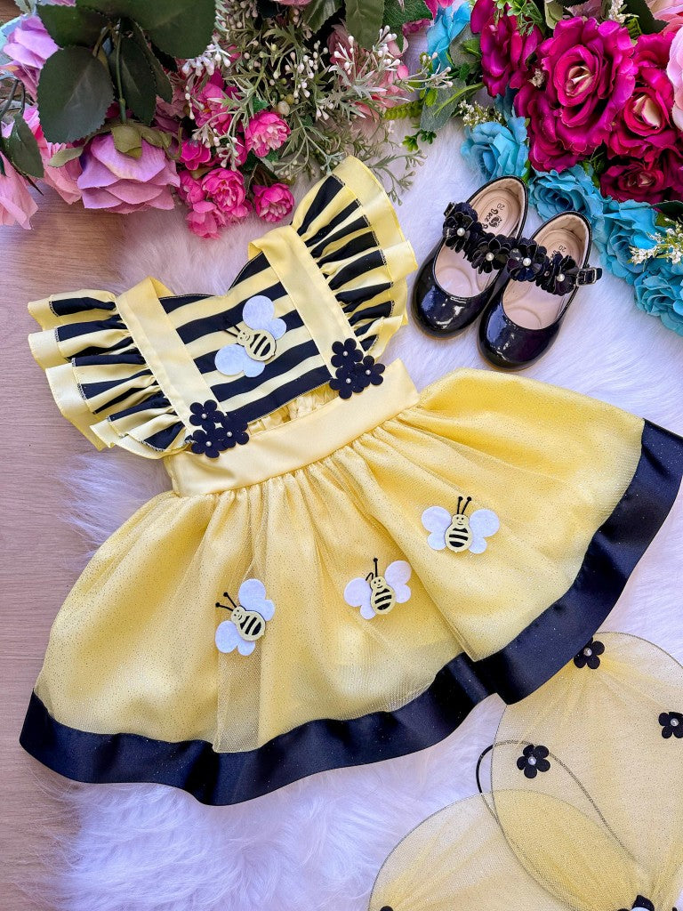 Romper/Vestido Princesa Abelha - Abelinha - Leveza e Elegância para Meninas | Bebeloo Kids