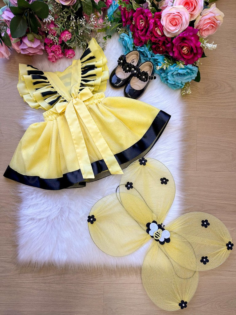 Romper/Vestido Princesa Abelha - Abelinha - Leveza e Elegância para Meninas | Bebeloo Kids