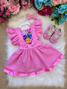 Romper/Vestido Princesa Bolofofos - Bolo Fofos Rosa - Leveza e Elegância para Meninas | Bebeloo Kids
