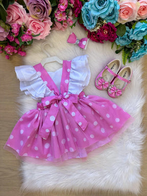 Romper/Vestido Princesa Galinha Pintadinha Rosa - Leveza e Elegância para Meninas | Bebeloo Kids