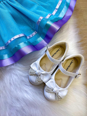 Romper/Vestido Princesa Sereia - Fundo do Mar Lilas e Tiffany - Leveza e Elegância para Meninas | Bebeloo Kids