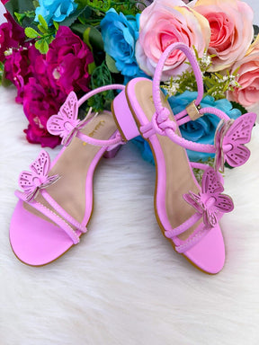 Sandalia Flor Di Mila Laise Borboletas Rosa - Qualidade e Cuidado para os Pequenos | Bebeloo Kids