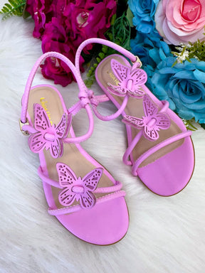 Sandalia Flor Di Mila Laise Borboletas Rosa - Qualidade e Cuidado para os Pequenos | Bebeloo Kids
