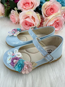 Sapatilha Doce Pe Juju Jardim Encantado Azul Bebe - Leveza e Charme para os Pezinhos | Bebeloo Kids
