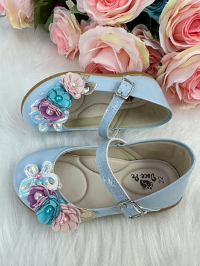 Sapatilha Doce Pe Juju Jardim Encantado Azul Bebe - Leveza e Charme para os Pezinhos | Bebeloo Kids