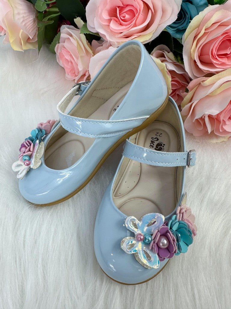 Sapatilha Doce Pe Juju Jardim Encantado Azul Bebe - Leveza e Charme para os Pezinhos | Bebeloo Kids