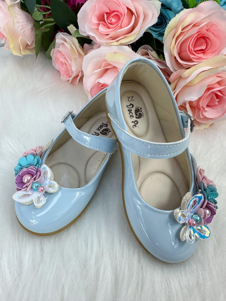 Sapatilha Doce Pe Juju Jardim Encantado Azul Bebe - Leveza e Charme para os Pezinhos | Bebeloo Kids