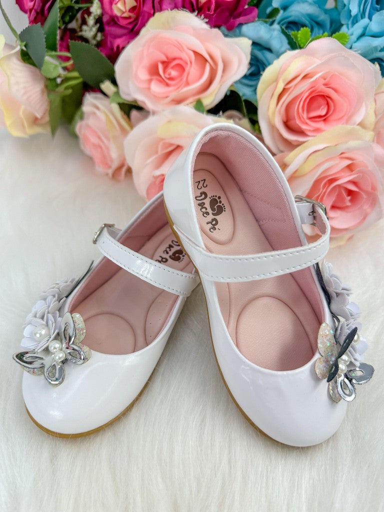 Sapatilha Doce Pe Juju Jardim Encantado Branco - Leveza e Charme para os Pezinhos | Bebeloo Kids