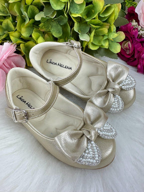 Sapatilha Flor Di MIla Carol Dourada - Leveza e Charme para os Pezinhos | Bebeloo Kids
