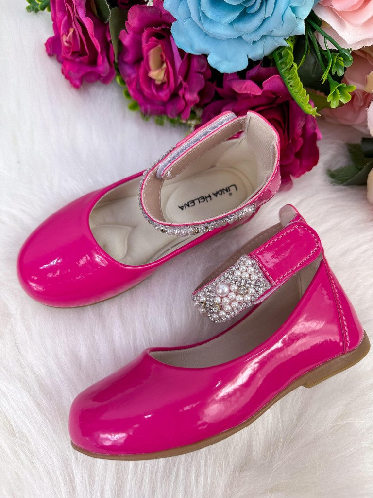 Sapatilha Flor di Mila Pink "Perolas" Luxo - Leveza e Charme para os Pezinhos | Bebeloo Kids