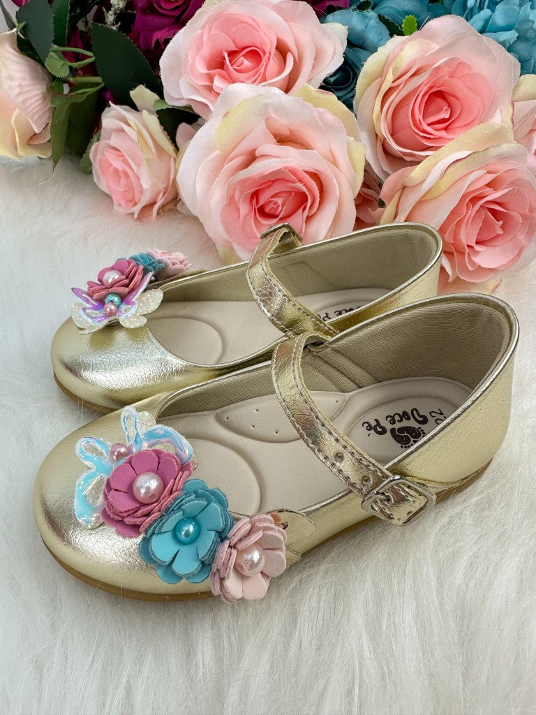 Sapatilha Doce Pe Juju Jardim Encantado Dourada - Leveza e Charme para os Pezinhos | Bebeloo Kids