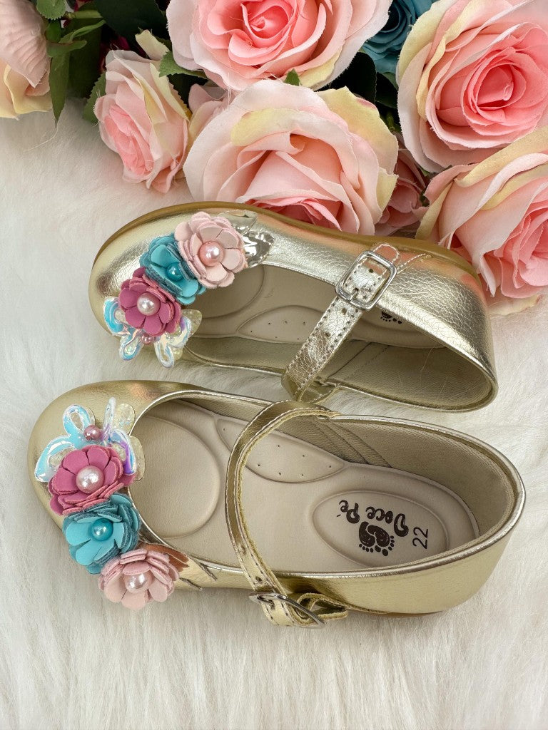 Sapatilha Doce Pe Juju Jardim Encantado Dourada - Leveza e Charme para os Pezinhos | Bebeloo Kids