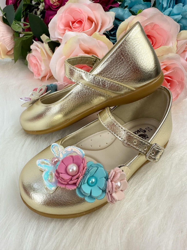 Sapatilha Doce Pe Juju Jardim Encantado Dourada - Leveza e Charme para os Pezinhos | Bebeloo Kids