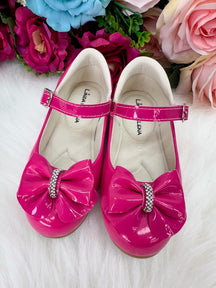 Sapatilha Flor Di Mila Pink Laço Com Strass - Toque Delicado para Completar o Visual | Bebeloo Kids