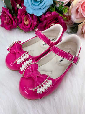 Sapatilha Flor di Mila Pink Perolas Neide - Leveza e Charme para os Pezinhos | Bebeloo Kids