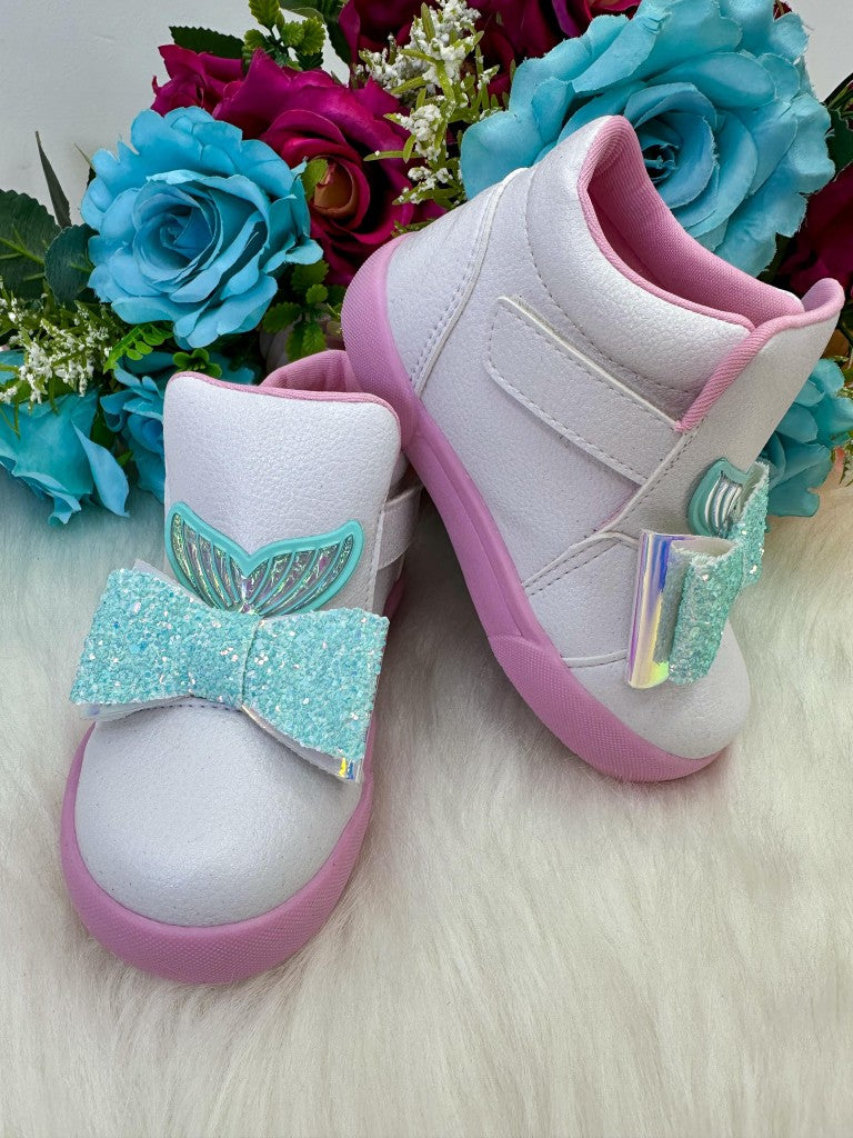 Tênis Bota Encanto de Criança Sereia/Ariel Branco - Conforto e Liberdade para Brincar | Bebeloo Kids