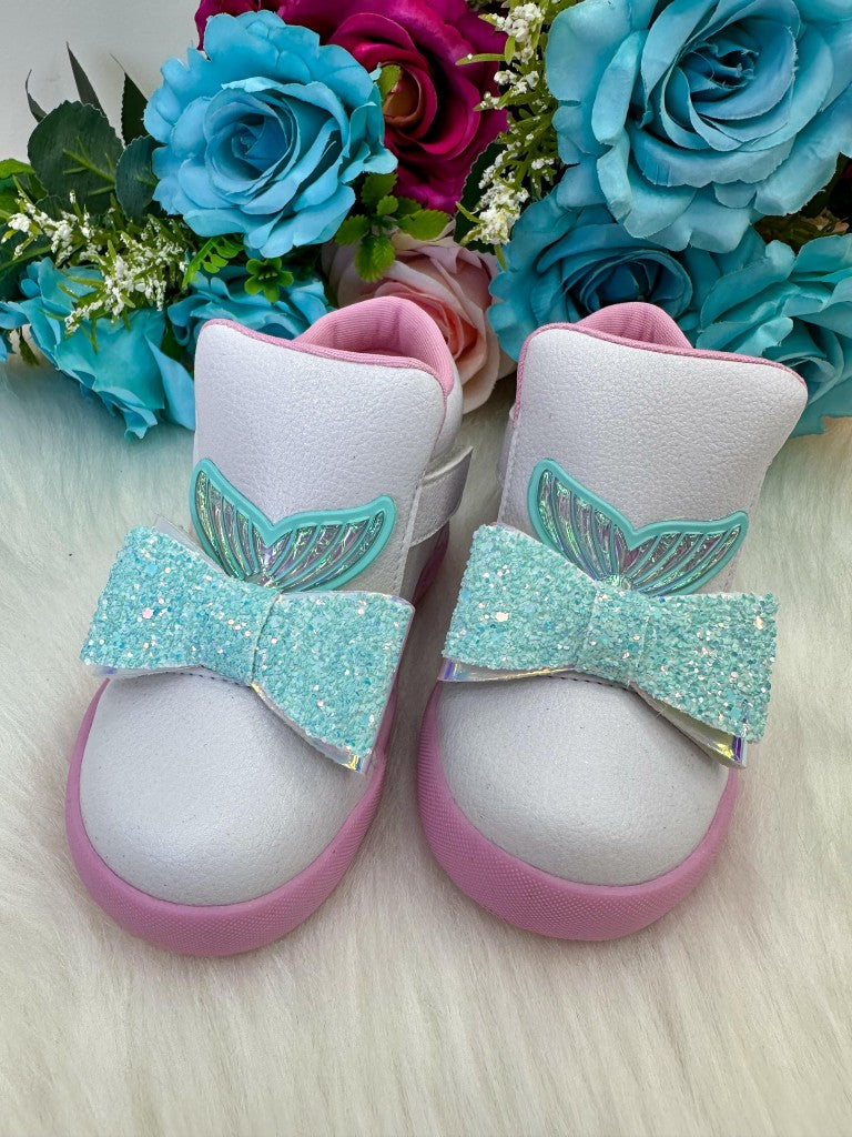 Tênis Bota Encanto de Criança Sereia/Ariel Branco - Conforto e Liberdade para Brincar | Bebeloo Kids