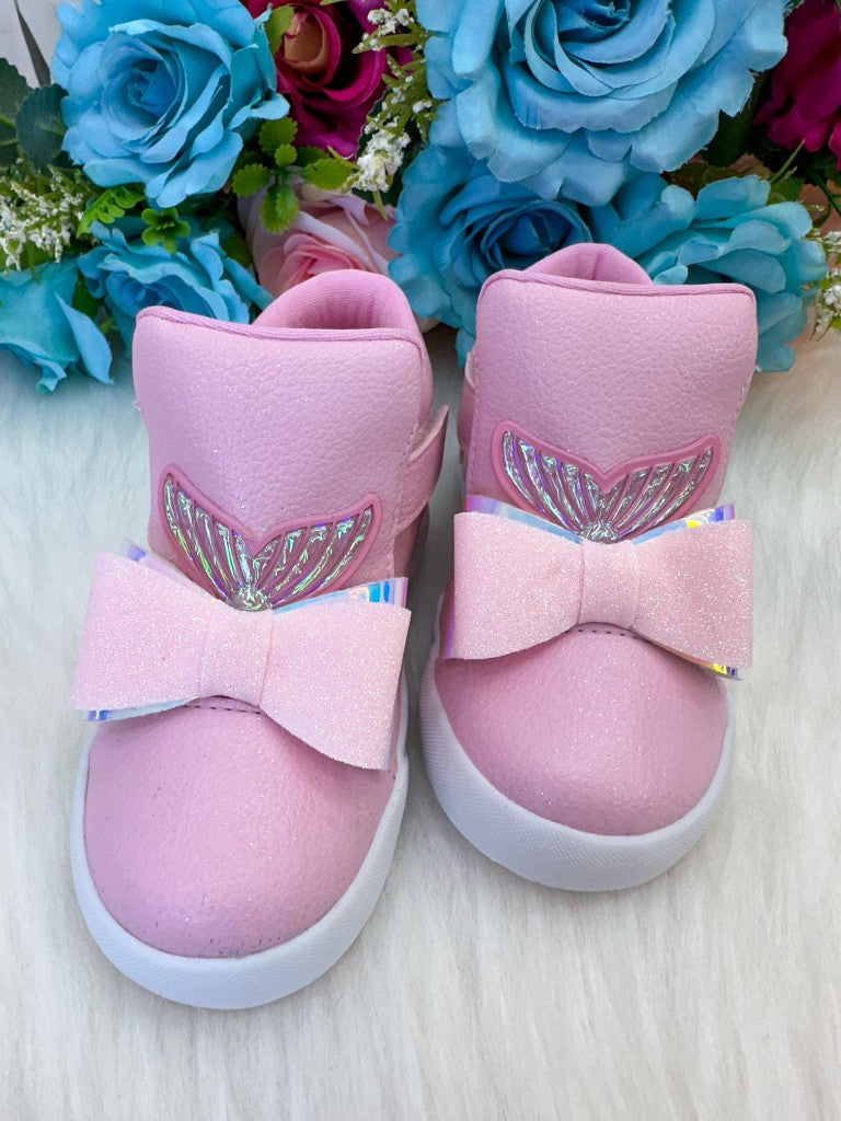Tênis Bota Encanto de Criança Sereia/Ariel Rosa - Conforto e Liberdade para Brincar | Bebeloo Kids