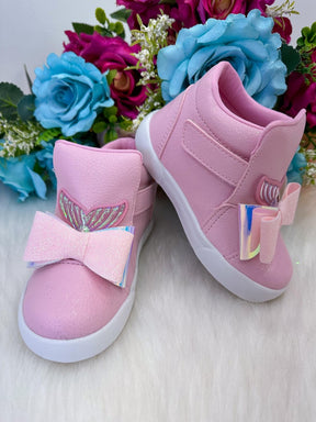 Tênis Bota Encanto de Criança Sereia/Ariel Rosa - Conforto e Liberdade para Brincar | Bebeloo Kids