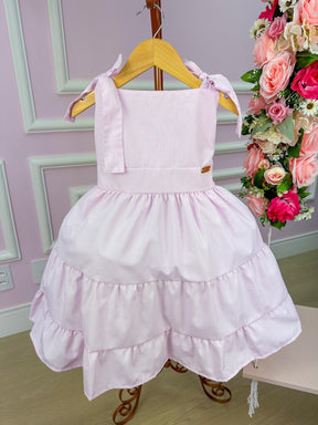 Vestido Banana Club Amelia Xadrez Rosa Bebe - Leveza e Elegância para Meninas | Bebeloo Kids