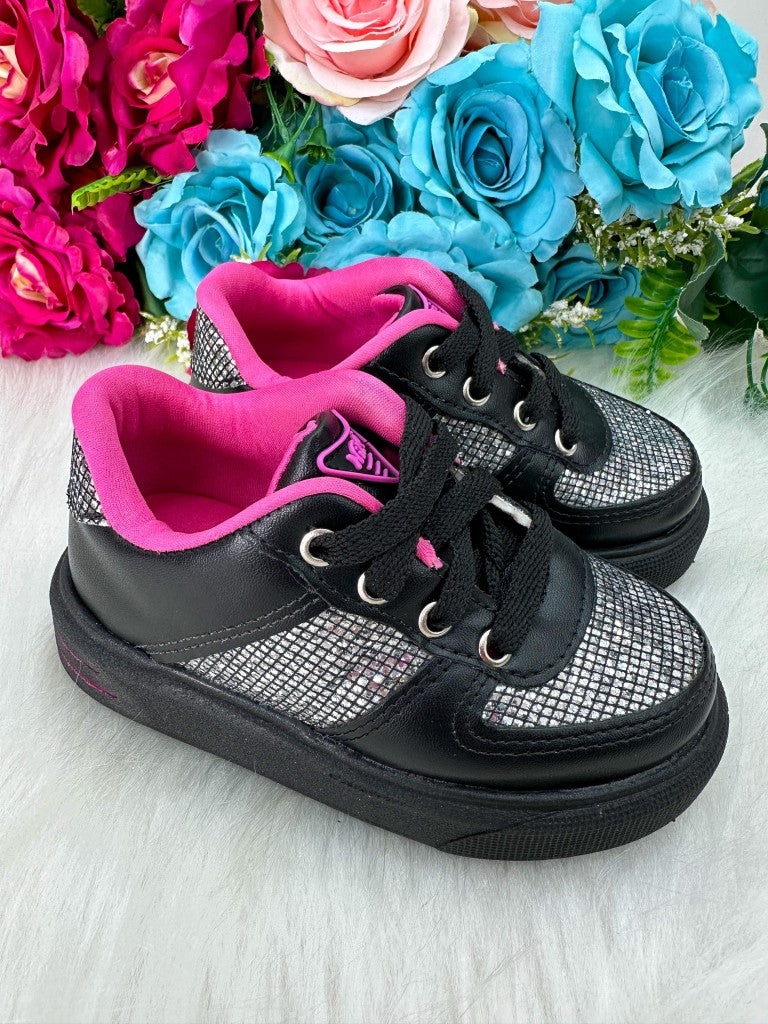 Tênis Nilqi Fashion Preto - Conforto e Liberdade para Brincar | Bebeloo Kids