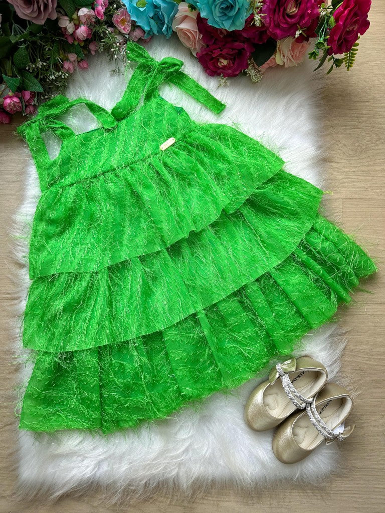 Vestido Banana Club Vitoria Verde - Leveza e Elegância para Meninas | Bebeloo Kids