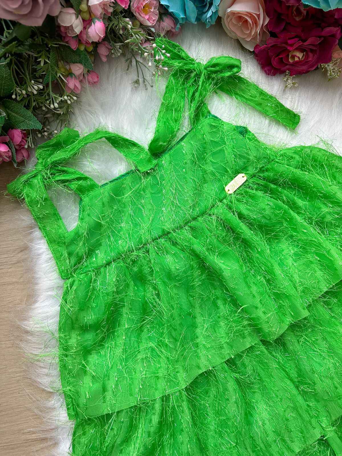 Vestido Banana Club Vitoria Verde - Leveza e Elegância para Meninas | Bebeloo Kids