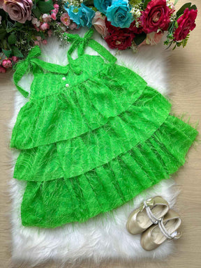 Vestido Banana Club Vitoria Verde - Leveza e Elegância para Meninas | Bebeloo Kids