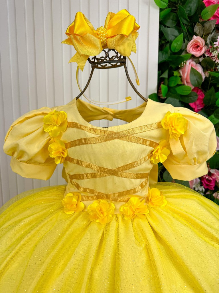 Vestido Bella Child/Fantasia Longa A Bela e a Fera - Leveza e Elegância para Meninas | Bebeloo Kids