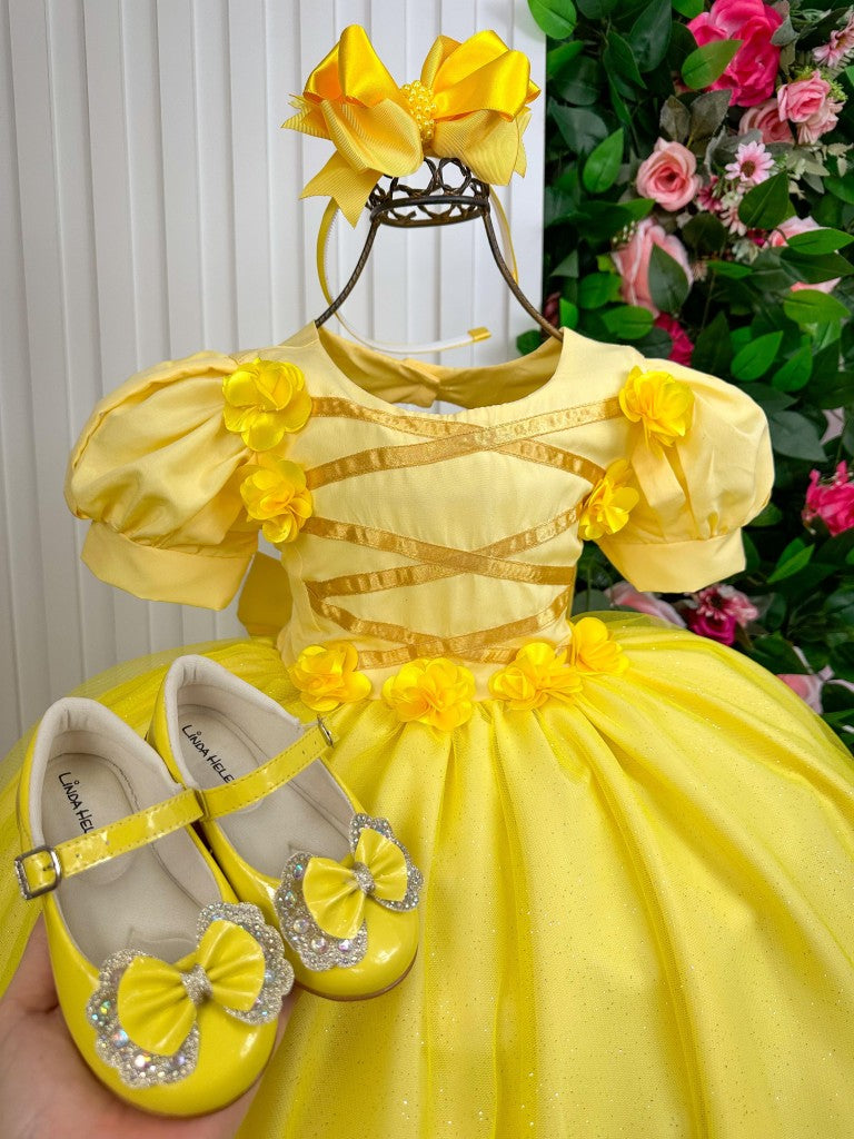 Vestido Bella Child/Fantasia Longa A Bela e a Fera - Leveza e Elegância para Meninas | Bebeloo Kids