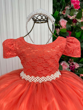 Vestido Enjoy Longo Laura Peito Rendado Terracota - Leveza e Elegância para Meninas | Bebeloo Kids
