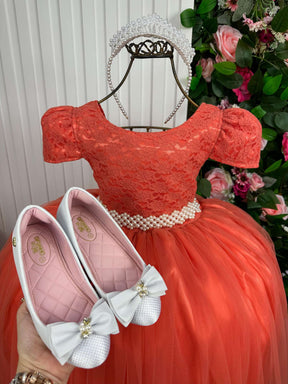 Vestido Enjoy Longo Laura Peito Rendado Terracota - Leveza e Elegância para Meninas | Bebeloo Kids