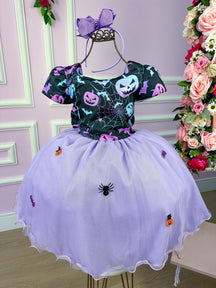 Vestido Fantasia Tematicos Kids Halloween Saia Lilas - Leveza e Elegância para Meninas | Bebeloo Kids