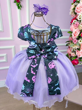 Vestido Fantasia Tematicos Kids Halloween Saia Lilas - Leveza e Elegância para Meninas | Bebeloo Kids