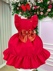 Vestido Blogueirinha Natali Vermelho - Natal - Leveza e Elegância para Meninas | Bebeloo Kids