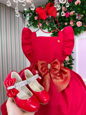 Vestido Blogueirinha Natali Vermelho - Natal - Leveza e Elegância para Meninas | Bebeloo Kids