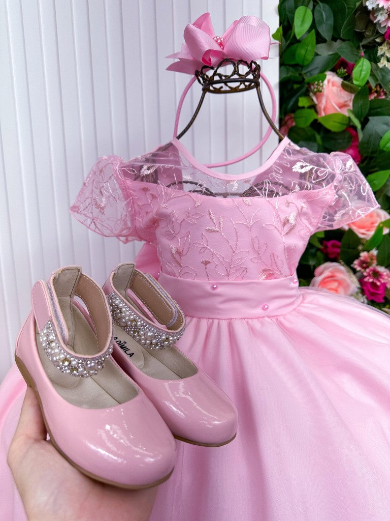 Vestido Giovanella/Giovanela Mariza Longo Rosa Bebe - Leveza e Elegância para Meninas | Bebeloo Kids